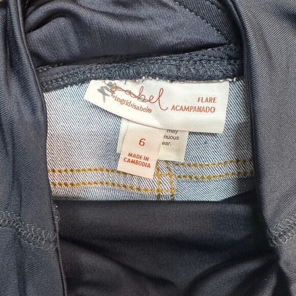 Isabel by Ingrid+Isabel Flare Maternity Jeans WMN 16 Blue Ankle Bootcut Med Wash - Picture 2 of 9